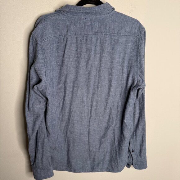 Outerknown Men's Blue Organic Cotton Button Down Collared Shirt - Size L Large - Picture 3 of 5